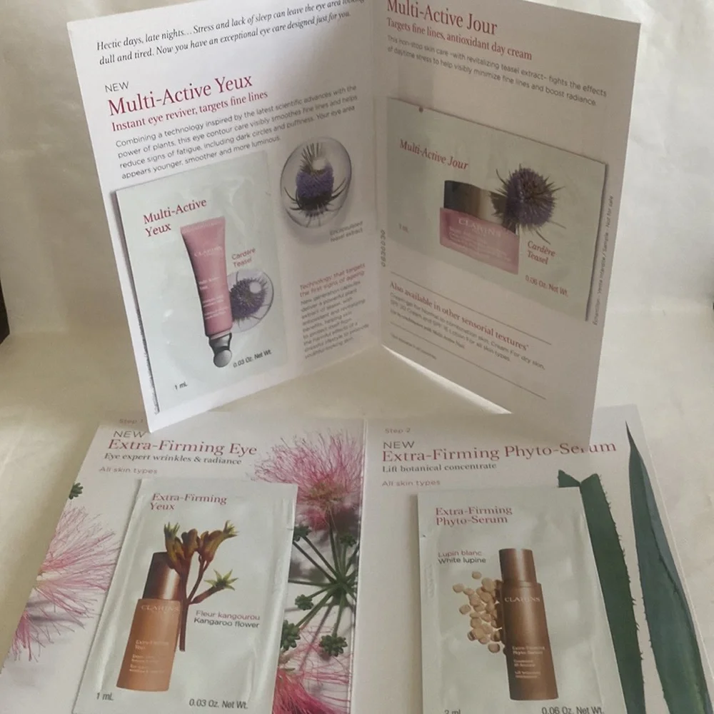 CLARINS 12p Sampler Reboost Recharge Multi-Active Extra Firming Serum